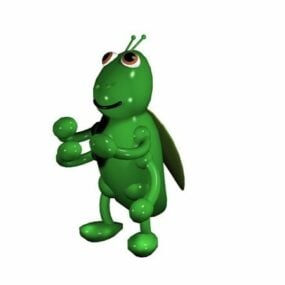 Kreslený 3D model kobylky