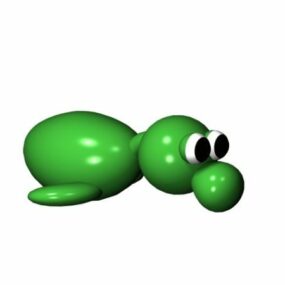 Cartoon Green Duck Toy 3d model