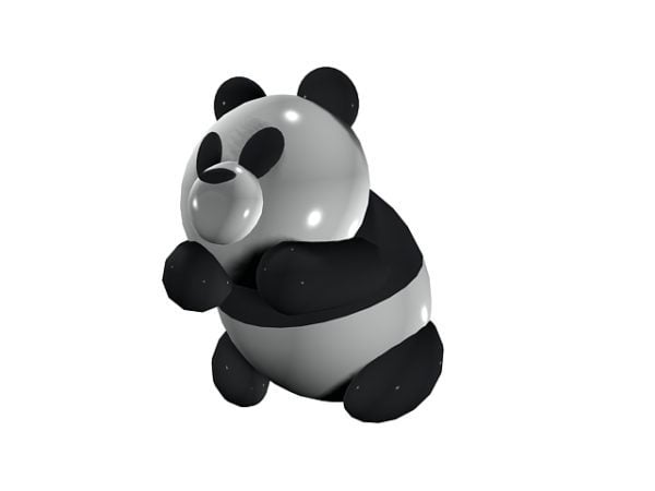 Cartoon Panda Toy Free 3d Model - .Max, .Vray - Open3dModel