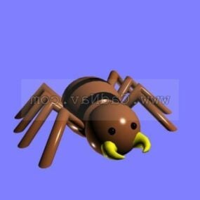 Modello 3d del ragno del fumetto del giocattolo