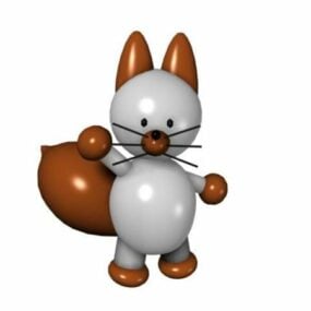 Modello 3d del giocattolo dello scoiattolo del fumetto