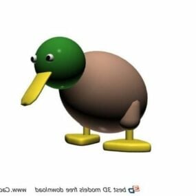 Cartoon Plastic Duck Toy 3d model
