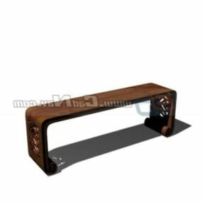 طاولة جانبية مزخرفة خشبية منحوتة نموذج ثلاثي الأبعاد