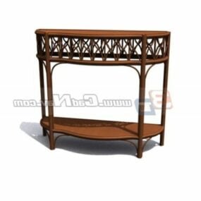 Carved Wooden Antique Console Table 3d model