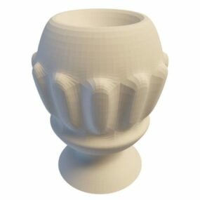 Marmeren Urn Waterbassin 3D-model