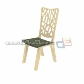 Furniture Carved Wood Chair 3d model