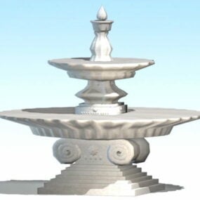 Modello 3d della fontana in pietra domestica