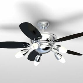 Electric Ceiling Fan With Lights 3d model