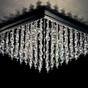 Lámpara de araña de cristal de techo de lujo modelo 3d