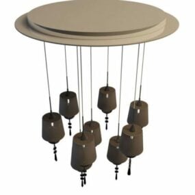Ceiling Chandelier Drop Lights Style 3d model