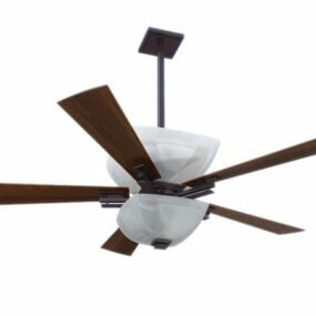 Living Room Ceiling Fan With Lights 3d model
