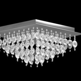Lampadario di cristallo a soffitto in stile di lusso modello 3d