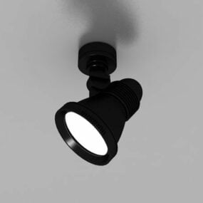 Mô hình 3d đèn trần kim loại màu đen