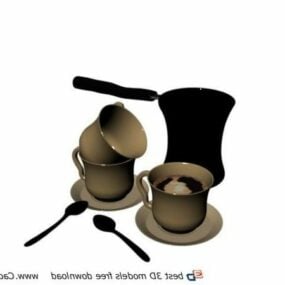 Keramisk kaffekande 3d-model