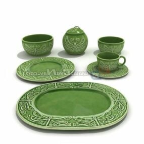 Bowls And Plates Ceramic Sets 3d model