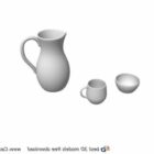 Ceramic Pot, Cups And Mugs