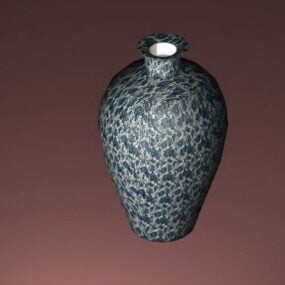 旧陶瓷装饰花瓶3d模型