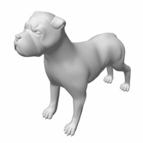 Statue de sculpture de chien modèle 3D