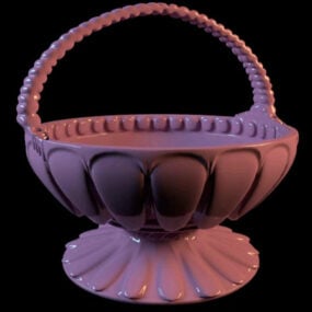 陶瓷材质花篮3d模型
