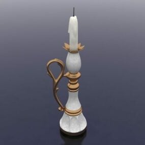Classic Curved Candlestick Light 3d model