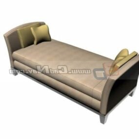 Chaise Furniture Lounge Ottoman Bänk 3d-modell