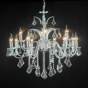 Samhail 3d de chandelier Living Room Crystal Candlesticks