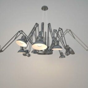 Living Room Chandelier Spider Lamp 3d model