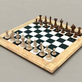 国际象棋桌套装3d模型