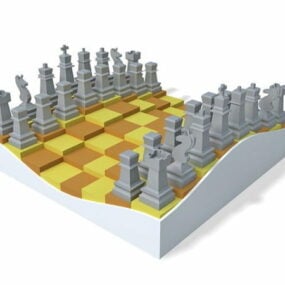 Jogo de xadrez ocidental Modelo 3D