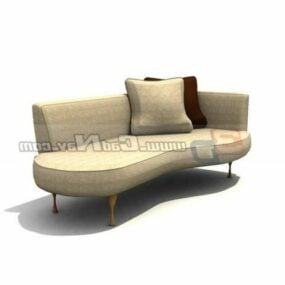 Model 3d Perabot Ruangan Chesterfield Chaise Lounge