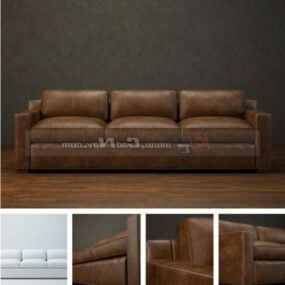 Chesterfield Home Leather Sofa 3d model