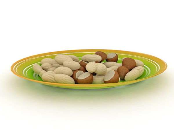 Chestnuts Peanuts Food On Plate