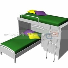 Podwójne łóżko piętrowe dla dzieci Model 3D
