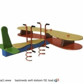 3д модель детской игровой площадки с самолетом