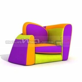 Modello 3d di mobili per divani con cuscini per bambini
