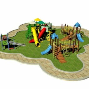 Modelo 3d do parque infantil