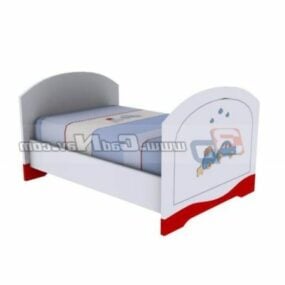 Çocuk Ahşap Yatak Mobilyası 3d model