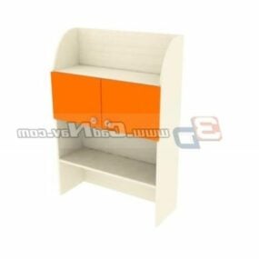 Mueble auxiliar de madera para niños modelo 3d
