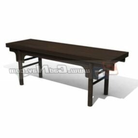 चीनी लकड़ी की प्राचीन कंसोल टेबल 3डी मॉडल