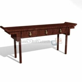 Modelo 3d de móveis de mesa de console antigo chinês
