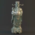 Chinese Antique God Of Wealth