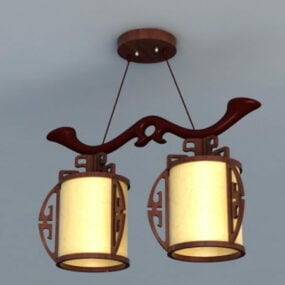 Living Room Chinese Style Light Fixtures 3d model