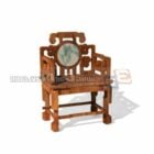 كرسي العرش الصيني الخشبي
