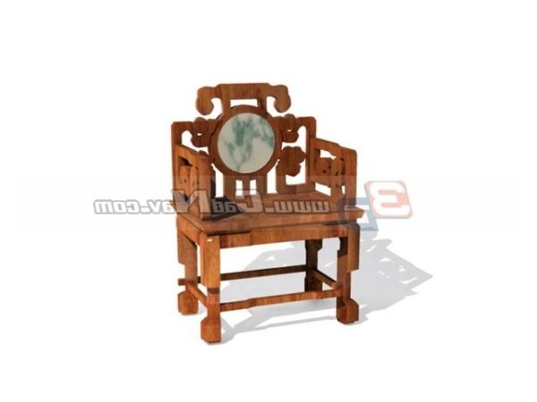 中国の木製玉座椅子無料3dモデル 3ds Max Vray Open3dmodel