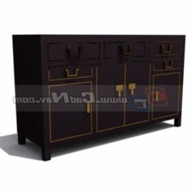 Chinese Antique Floor Cabinet 3d model