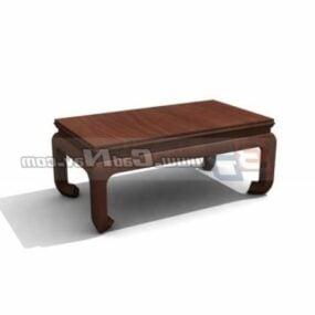 中国の木製アンティークティーテーブル3Dモデル