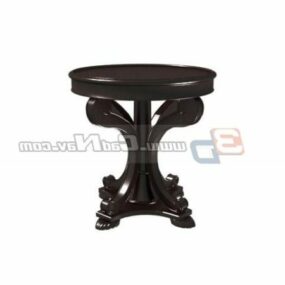 Chinese Antique Wood Stool 3d model