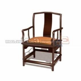 Chinese Wooden Banquet Chair 3d model
