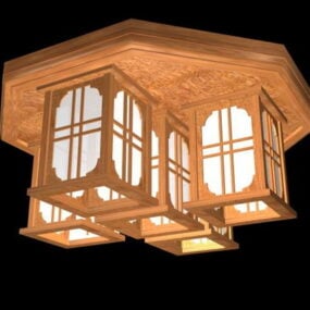 أضواء السقف الصينية الشكل العتيقة نموذج 3D