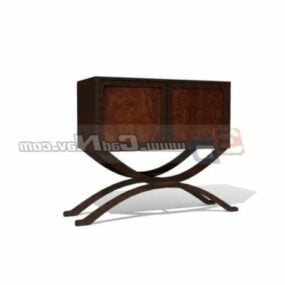 Chinese Wood Antique Storage Cabinet 3d model